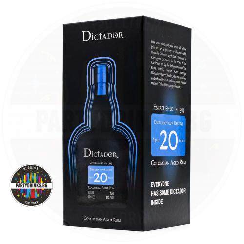 Ром Dictador 20 Years Old 700ml 40% с кутия